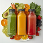 Gift King Clear Plastic Juice Bottles with Caps – BPA-Free Food-Grade PET